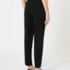 Pantaloni a carota in cady, nero