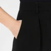 Pantaloni a carota in cady, nero