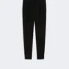 Pantaloni a carota in cady, nero
