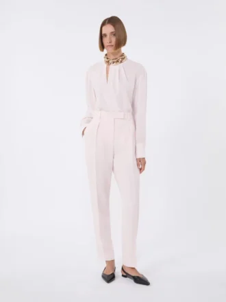 Pantaloni a carota in cady, rosa