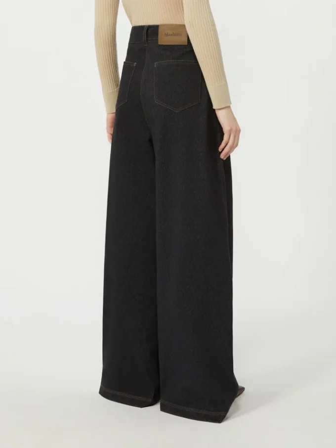 Pantaloni a cinque tasche in jersey effetto denim, blu oltremare Pantaloni a cinque tasche in jersey effetto denim, blu oltremare
