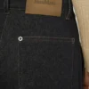 Pantaloni a cinque tasche in jersey effetto denim, blu oltremare Pantaloni a cinque tasche in jersey effetto denim, blu oltremare