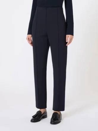 Pantaloni a sigaretta in jersey scuba, blu oltremare Pantaloni a sigaretta in jersey scuba, blu oltremare