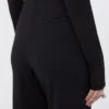Pantaloni a zampa in jersey elasticizzato, nero Pantaloni a zampa in jersey elasticizzato, nero