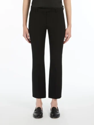 Pantaloni elasticizzati in misto cotone, neri