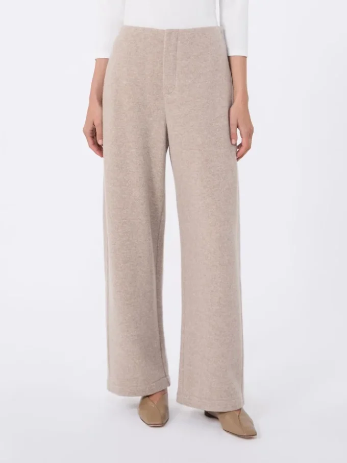 Pantaloni in cashmere e pile di lana, beige Pantaloni in cashmere e pile di lana, beige