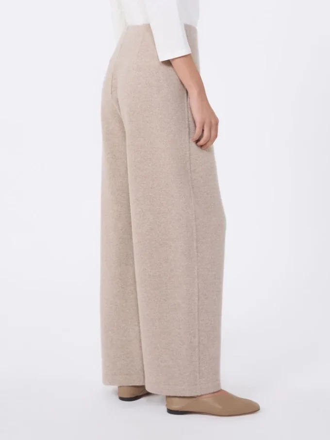 Pantaloni in cashmere e pile di lana, beige Pantaloni in cashmere e pile di lana, beige