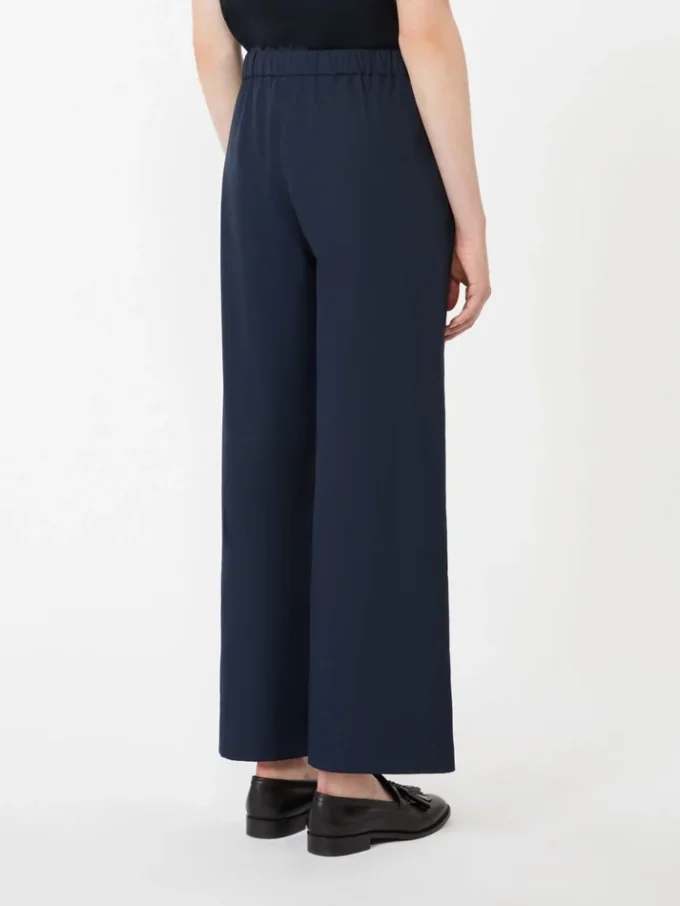 Pantaloni in cotone con coulisse, blu notte Pantaloni in cotone con coulisse, blu notte