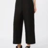 Pantaloni in cotone e lino elasticizzati, neri Pantaloni in cotone e lino elasticizzati, neri
