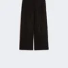 Pantaloni in cotone e lino elasticizzati, neri Pantaloni in cotone e lino elasticizzati, neri