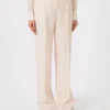 Pantaloni in crêpe di lana, rosa