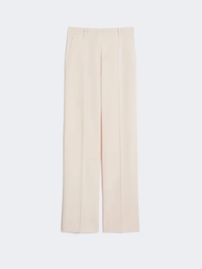 Pantaloni in crêpe di lana, rosa