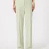 Pantaloni in crêpe di lana, verde