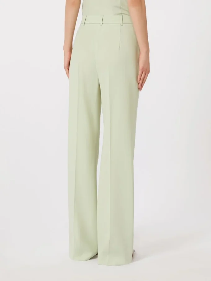 Pantaloni in crêpe di lana, verde