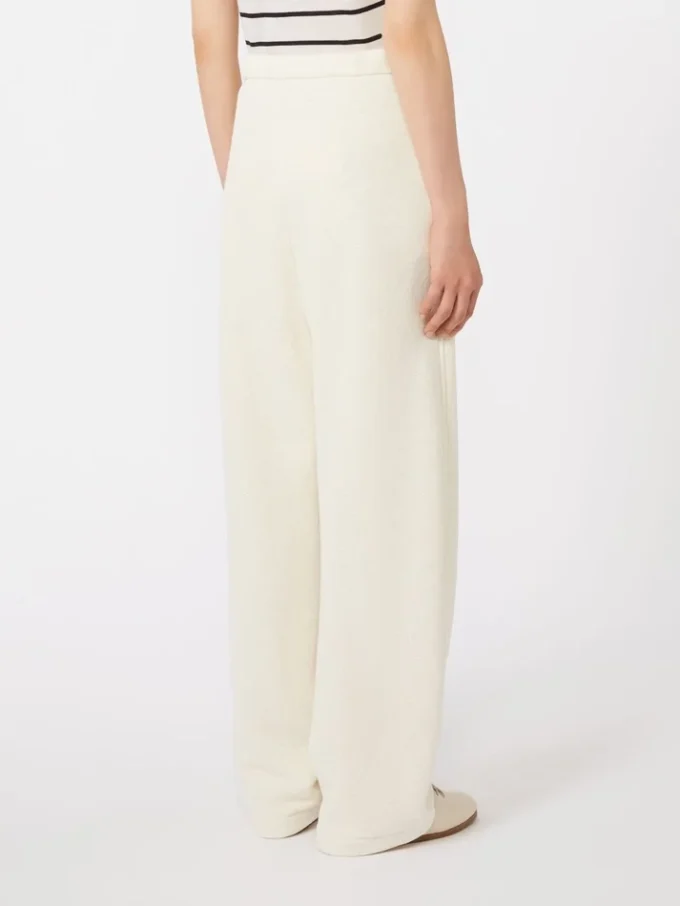 Pantaloni in felpa di cotone, avorio Pantaloni in felpa di cotone, avorio