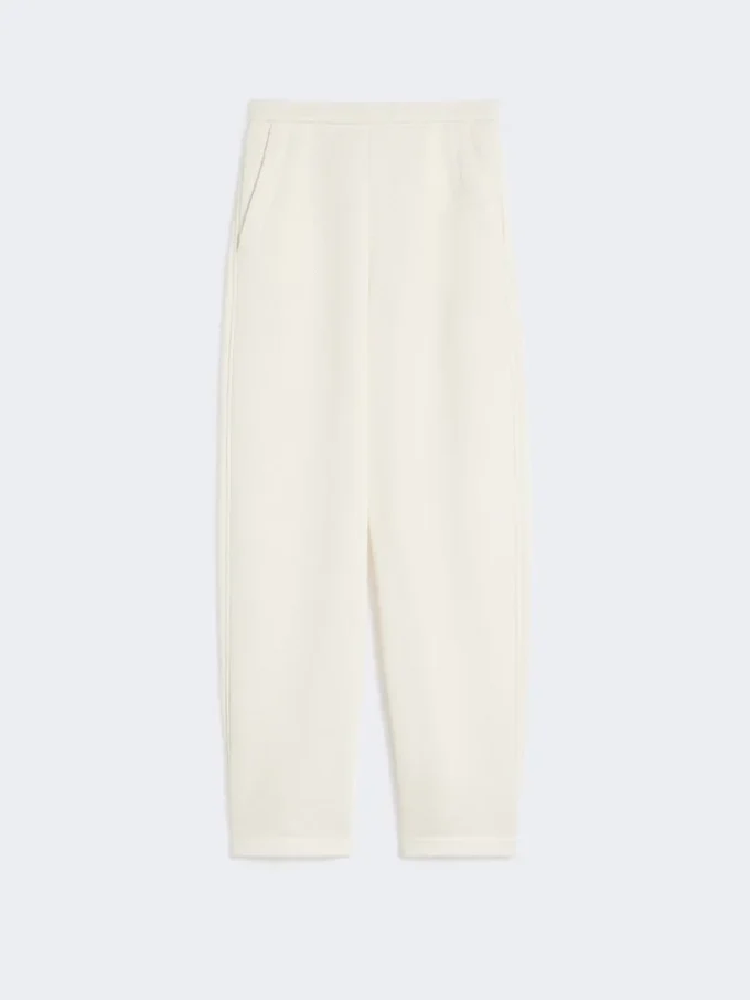 Pantaloni in felpa di cotone, avorio Pantaloni in felpa di cotone, avorio