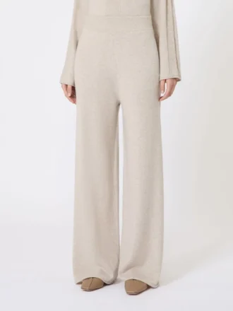 Pantaloni in filato di cashmere, beige Pantaloni in filato di cashmere, beige