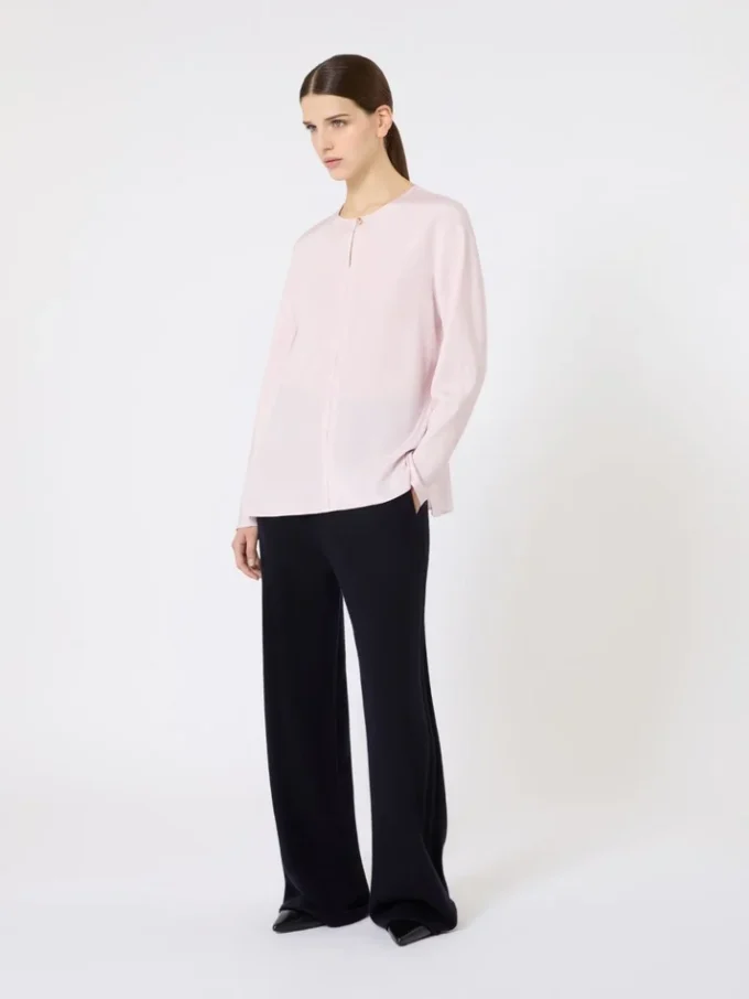 Pantaloni in filato di cashmere, blu oltremare Pantaloni in filato di cashmere, blu oltremare