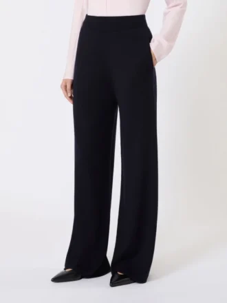 Pantaloni in filato di cashmere, blu oltremare Pantaloni in filato di cashmere, blu oltremare