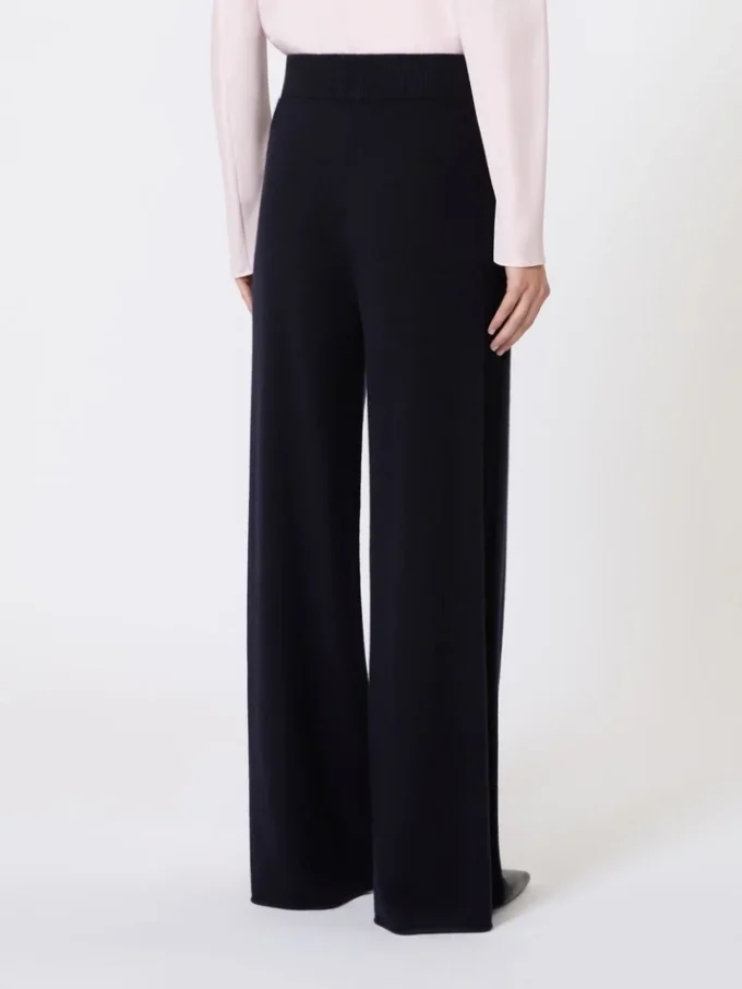 Pantaloni in filato di cashmere, blu oltremare Pantaloni in filato di cashmere, blu oltremare