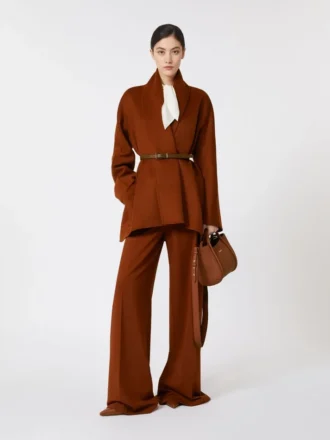 Giacca stile vestaglia color cammello, terracotta