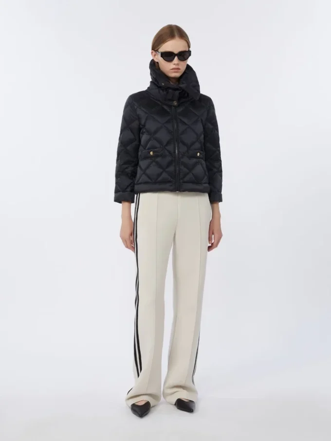 Pantaloni in jersey di cotone, ecru