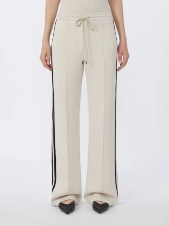 Pantaloni in jersey di cotone, ecru