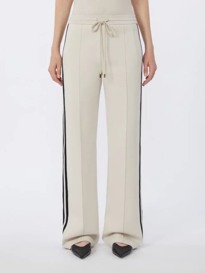 Pantaloni in jersey di cotone, ecru