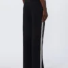 Pantaloni in jersey di cotone, neri Pantaloni in jersey di cotone, neri
