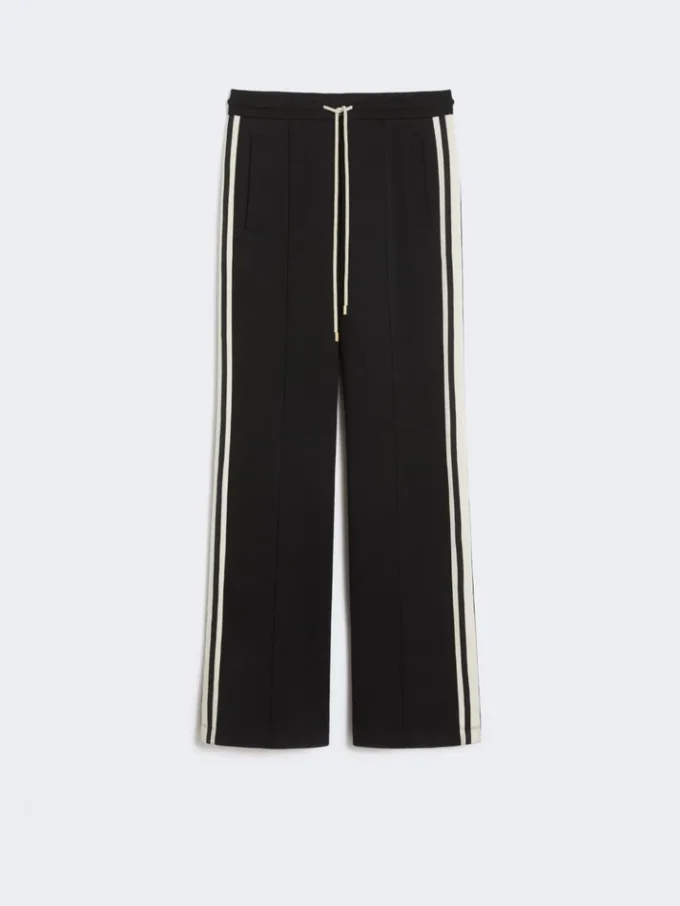 Pantaloni in jersey di cotone, neri Pantaloni in jersey di cotone, neri