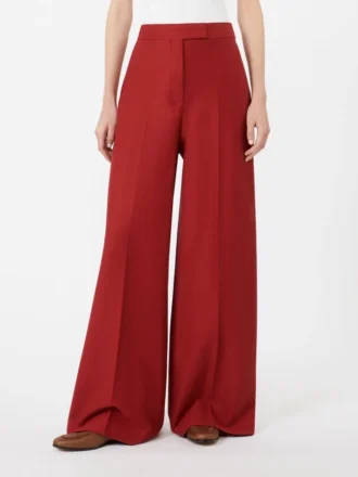 Pantaloni in jersey di gabardine di cotone, rossi