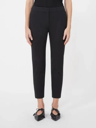 Pantaloni in jersey di viscosa, nero Pantaloni in jersey di viscosa, nero