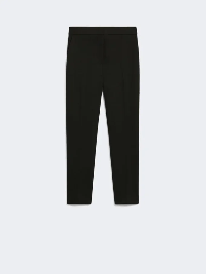 Pantaloni in jersey di viscosa, nero