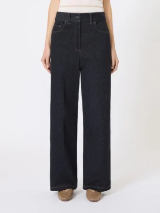 Pantaloni in jersey effetto denim, blu oltremare Pantaloni in jersey effetto denim, blu oltremare