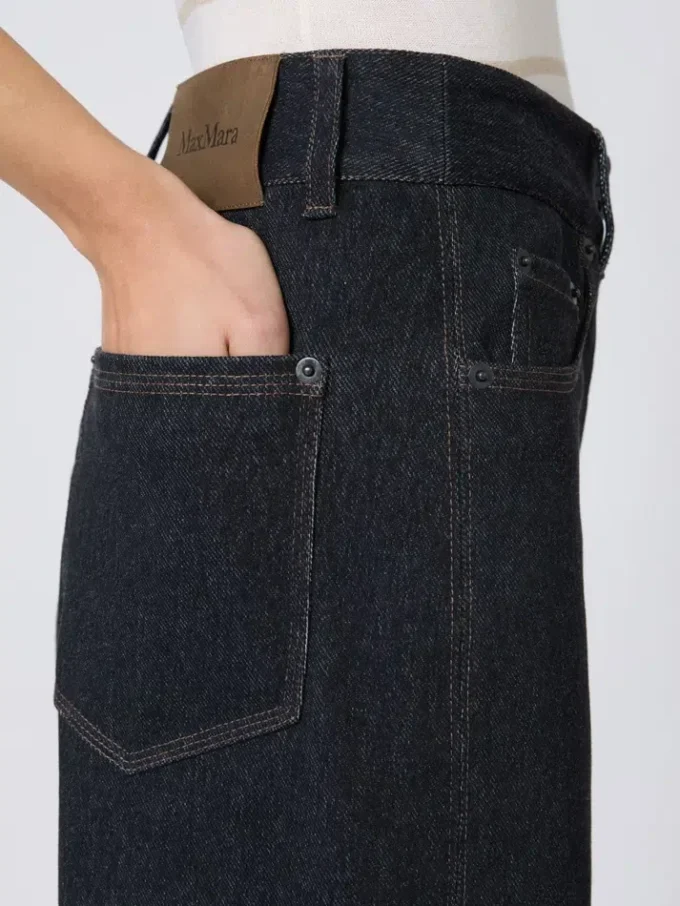 Pantaloni in jersey effetto denim, blu oltremare Pantaloni in jersey effetto denim, blu oltremare