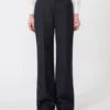 Pantaloni in lana gessati, blu navy