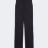 Pantaloni in lana gessati, blu navy