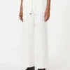 Pantaloni in lino a trama intrecciata, bianchi Pantaloni in lino a trama intrecciata, bianchi