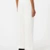 Pantaloni in lino a trama intrecciata, bianchi Pantaloni in lino a trama intrecciata, bianchi