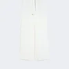Pantaloni in lino a trama intrecciata, bianchi Pantaloni in lino a trama intrecciata, bianchi