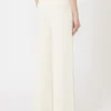 Pantaloni in maglia di crepe di viscosa, avorio Pantaloni in maglia di crepe di viscosa, avorio