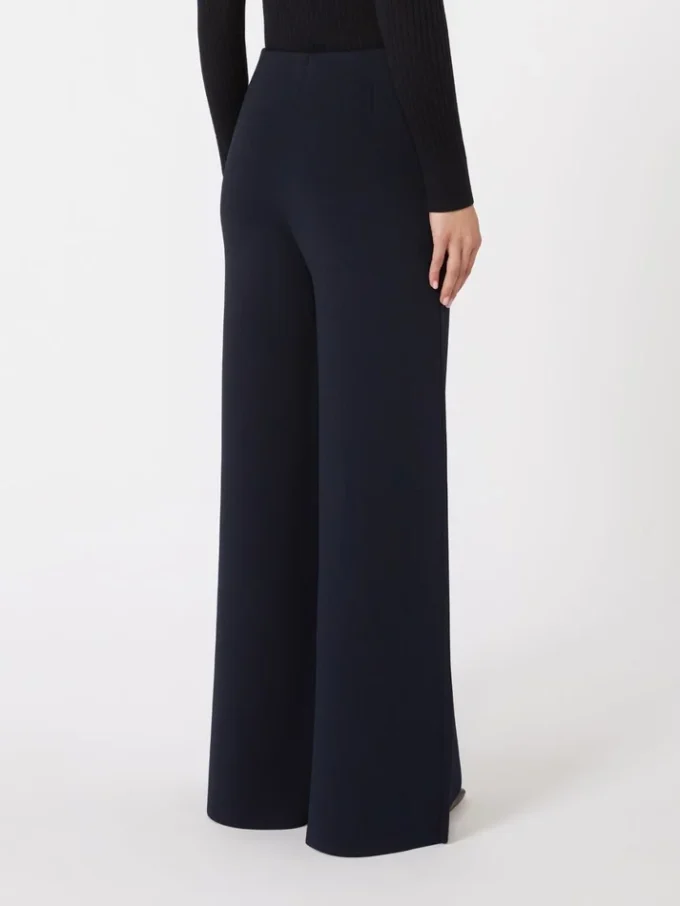 Pantaloni in maglia di crêpe di viscosa, blu oltremare Pantaloni in maglia di crêpe di viscosa, blu oltremare