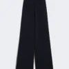 Pantaloni in maglia di crêpe di viscosa, blu oltremare Pantaloni in maglia di crêpe di viscosa, blu oltremare