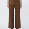 Pantaloni in tessuto spalmato, color tabacco Pantaloni in tessuto spalmato, color tabacco