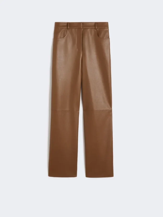 Pantaloni in tessuto spalmato, color tabacco Pantaloni in tessuto spalmato, color tabacco
