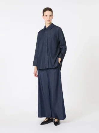 Pantaloni jogger in denim, blu notte