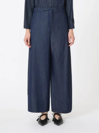 Pantaloni jogger in denim, blu notte