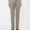 Pantaloni slim fit in maglia a rete, grigio medio Pantaloni slim fit in maglia a rete, grigio medio