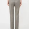 Pantaloni slim fit in maglia a rete, grigio medio Pantaloni slim fit in maglia a rete, grigio medio