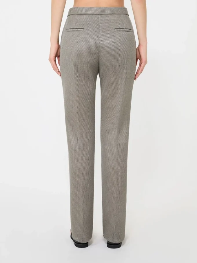 Pantaloni slim fit in maglia a rete, grigio medio Pantaloni slim fit in maglia a rete, grigio medio